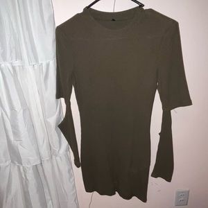SHEIN army green bodycon dress